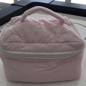 JACADI, PINK, TOILETRY BAG, ORGANIC COTTON, IMPECCABLE